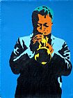 Famous Blue Paintings - miles 1960, on blue